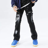 2023 Cyber Y2K Fashion Washed Blue Baggy Flared