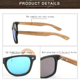 PC Feame Zebra Wood Legs Children Sunglasses Polarized