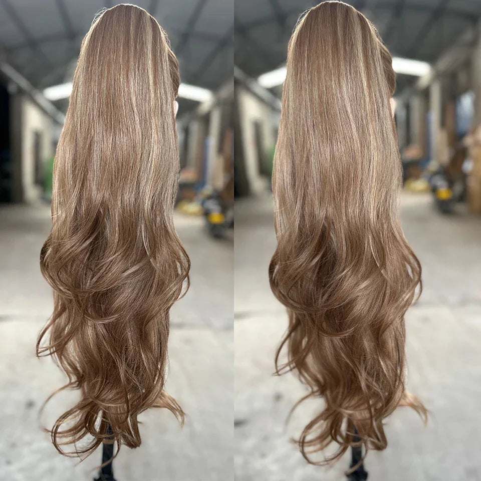 Gladys Weave Ponytail Extensions Synthetic Long 28 Inches
