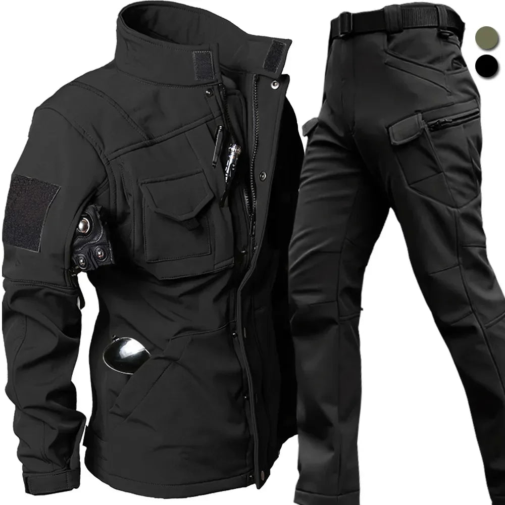 Windproof Waterproof Biker Suit Men Tactical Jacket Pants