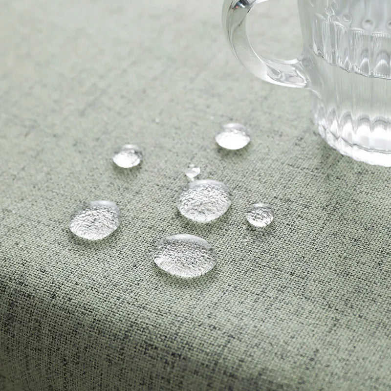 Cotton And Linen Tablecloth Waterproof And Anti-Scalding High-End