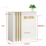 Nordic Reception Desk Office Furniture Wood-based Panel Desks