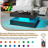 Black LED Coffee Table for Living Room Restaurant