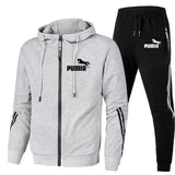 2PCS Design Tracksuit Mens Autumn Winter Hoody Jacket