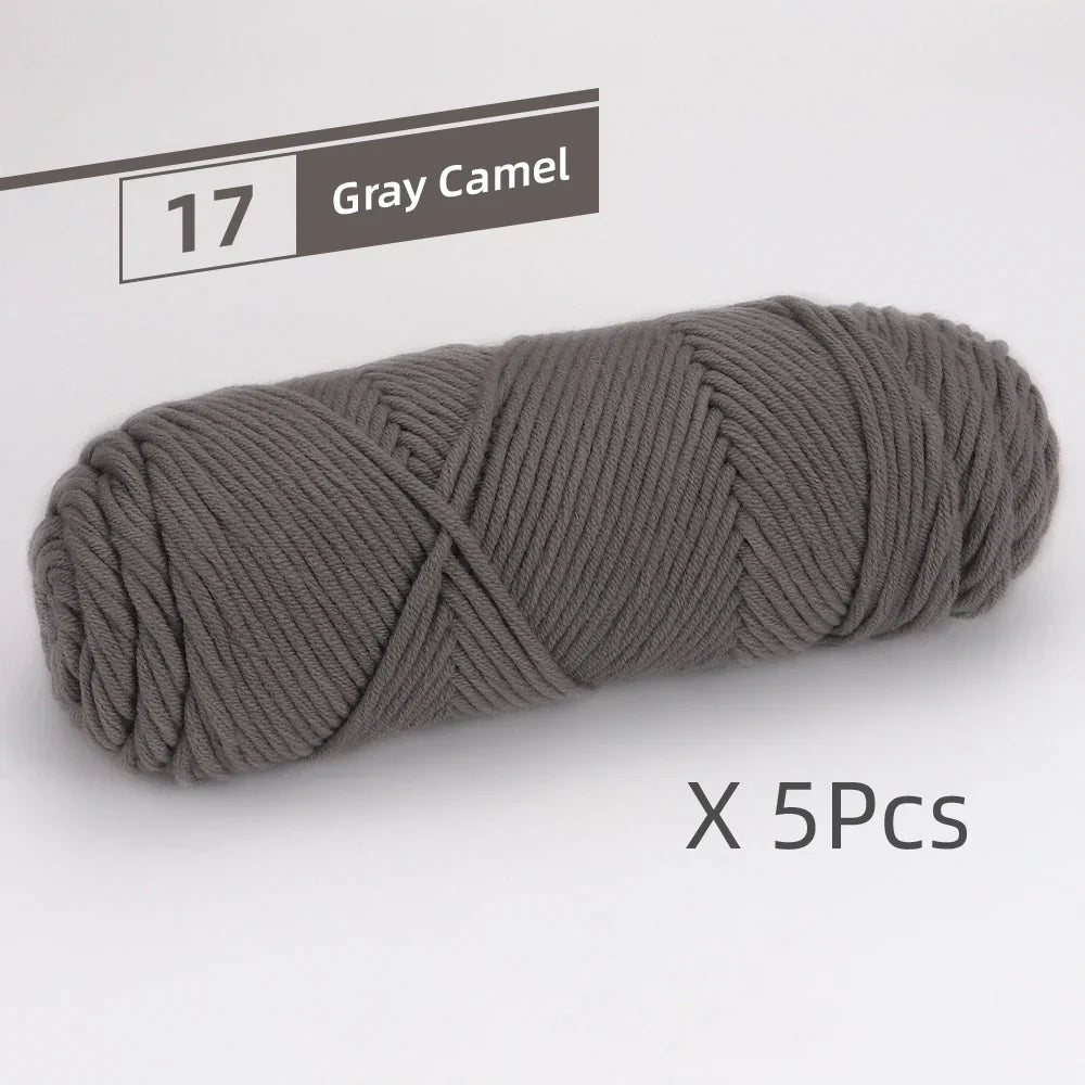 5 Pcs Cotton Select Yarn 17.63oz/500g, Light Worsted