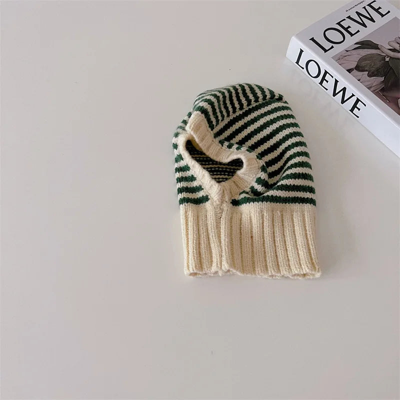 2-6Y Unisex Kids One-Piece Hats Scarf Winter Baby