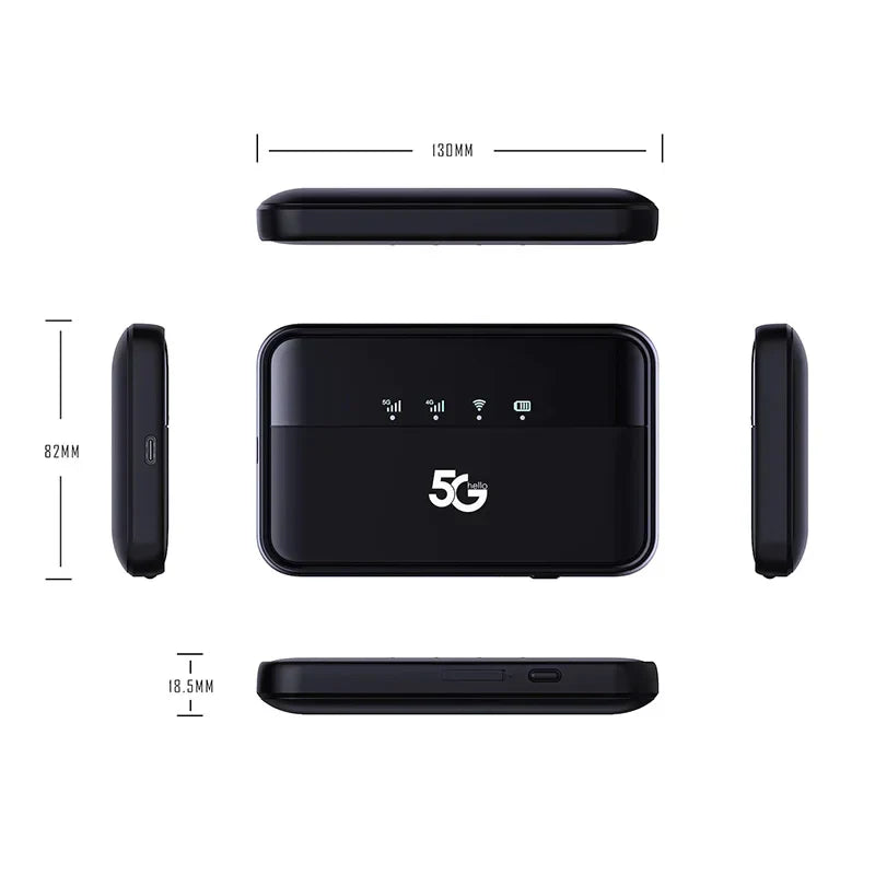 CHANEVE 5G Router Unlocked Mifi Modem Mobile Travel