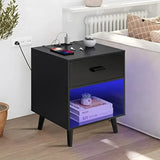Nightstands Set of 2 with Charging Station and