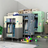 LEEGOHOME Wardrobe 85/110/130/150/170x45CMx170CM Closet Wardrobe with 23MM Steel