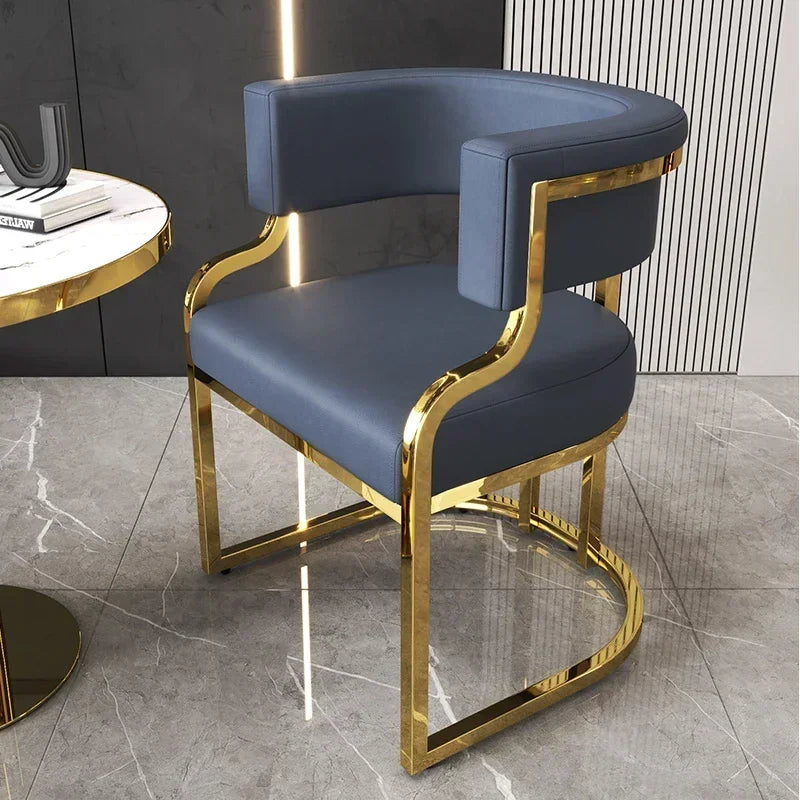 Hotel Makeup Chair Metal Floor Aesthetic Nordic Garden