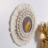 Macrame Wall Mirror Boho Round Mirrors Art Home