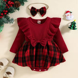 Ma&Baby 0-24M Christmas Girl Red Romper Newborn Infant