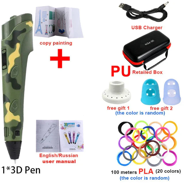 Creative 3D Printing Pen Set with Travel Case