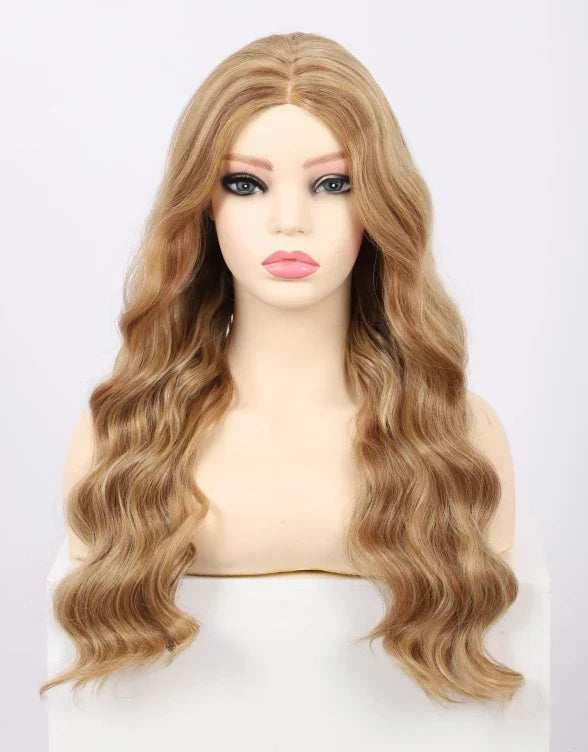 Kalyss Synthetic 18 Inches Ombre Blonde Curly Wavy