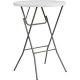 Round Plastic Bar Height Folding Event Tables, Set