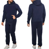 Classic Mens Solid Color Tracksuit Hooded Sweatshirts and