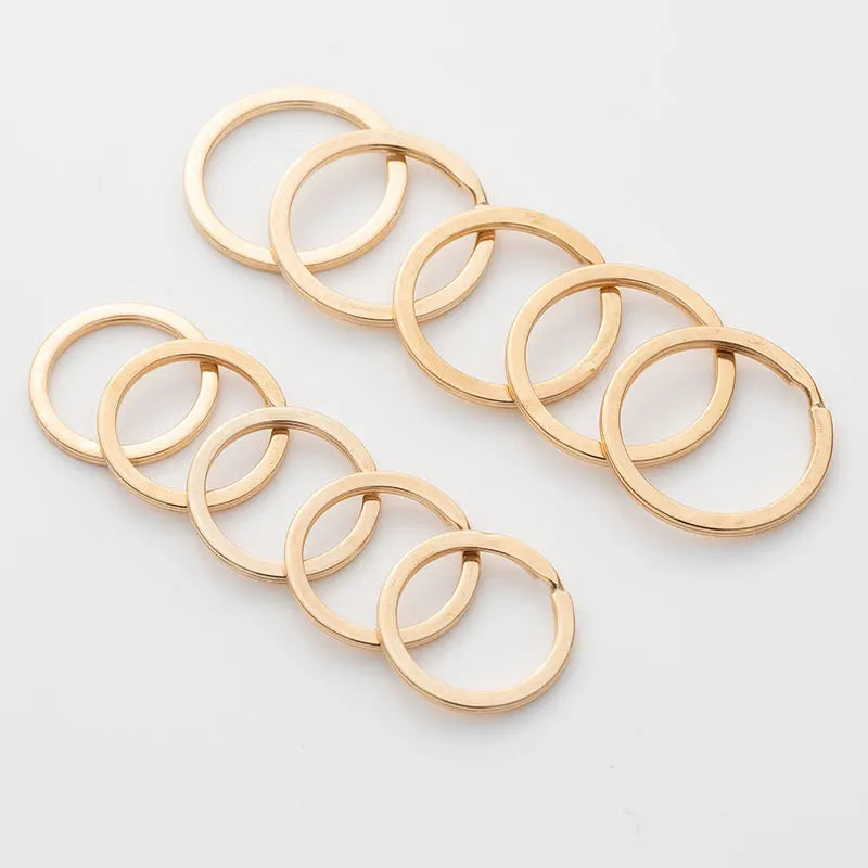 100 PcsLot Rose gold Key Ring Plated 25mm