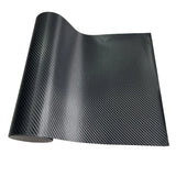 3D Carbon Fiber Vinyl Wrap Film Glossy Black