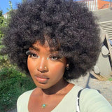 Peruvian Human Hair Short Sassy Human Hair Wigs