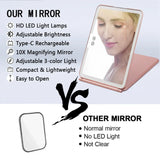 Led Make Up Mirror With Light Tool Portable