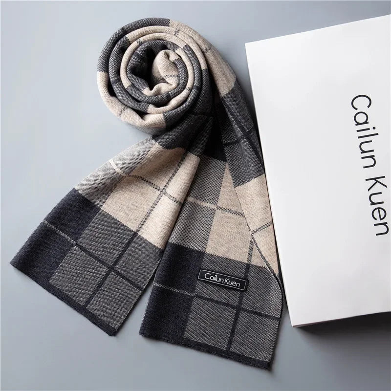 Fashion Classic Business Scarf Men Wool Scarf Soft