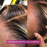 Highlight Ombre Colored Brown Lace Front Human Hair