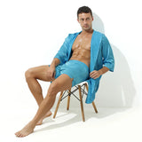 Men's Sleepwear Robe Night Clothes Silk Kimono Bathrobe