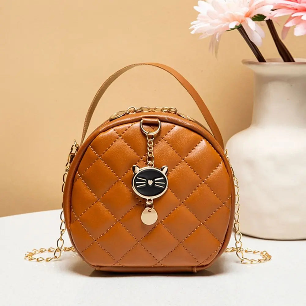 Women Chain Shoulder Bags Round Handbags Ladies Cute