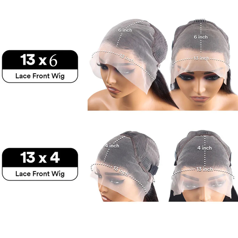 13x6 Straight Hd Transparent Lace Front Wigs 99J