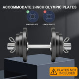 16"/20" Olympic Dumbbell Handles: Loadable Dumbbell Bars, Heavy