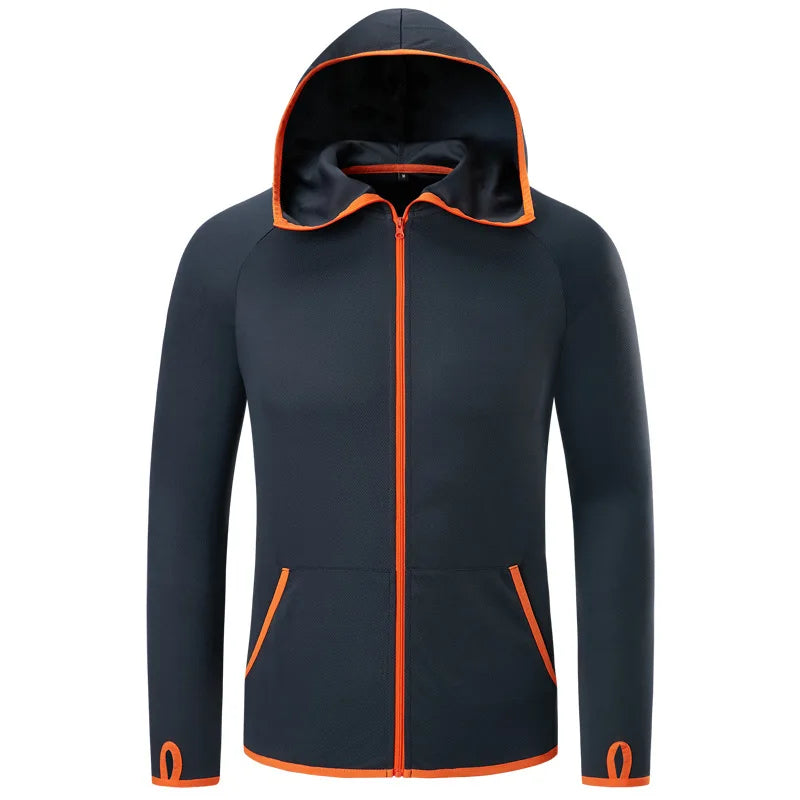 Ice Silk Hoodie Jacket Men Summer Lightweight Waterproof