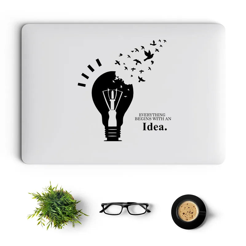 Idea Bulb Creative Vinyl Sticker for Laptop Macbook