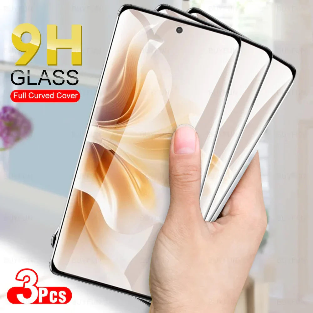 3Pcs Cuvred Premium Glass For Oppo Reno11 Pro