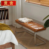 Long Stool Bench Dining Chair Stainless Steel Shoe