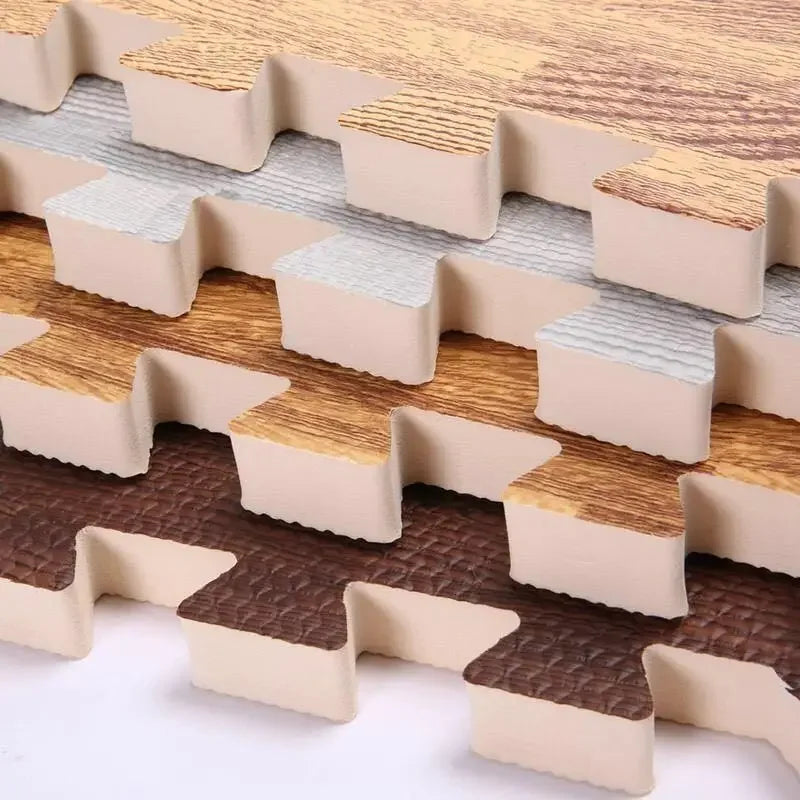 Wooden Interlocking Exercise Tiles Crawling Carpet And Rug