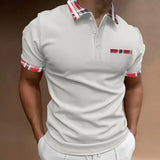 High Quality Men's Patchwork Polo Shirt 2023 Summer