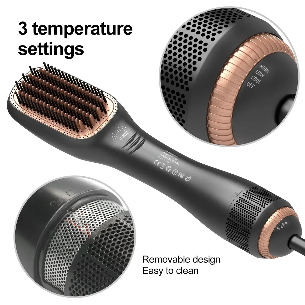 Hair Dryer Brush 3 in 1 Hot-Air Brushes