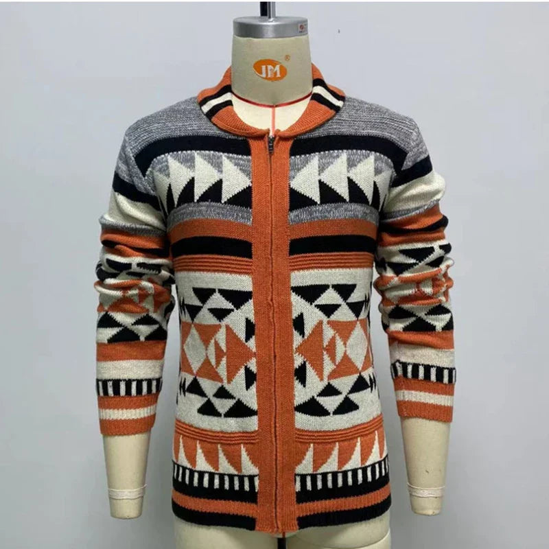 Winter Men Knit Cardigan Men Fashion Sweater Casual