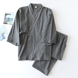 New 2024 Men's Solid Japanese Kimono Pajamas Casual