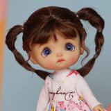 Doll Wig Bangs Ponytail Curly Soft Mohair Wig