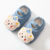 Cartoon Bear Baby Shoes Winter Thick Warm Newborn