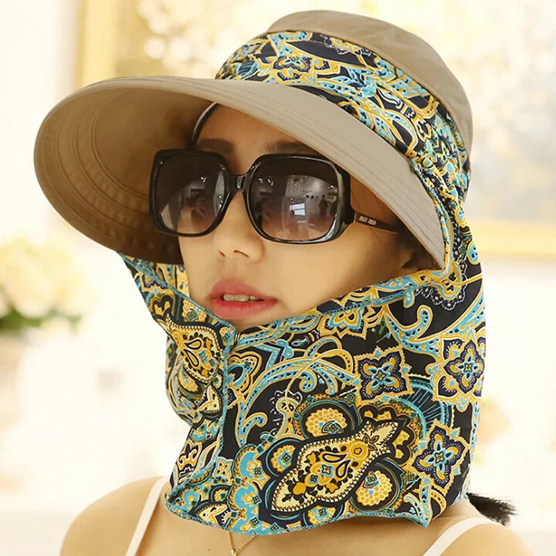 Fashion Women Summer Outdoor Riding Anti-UV Sun Hat