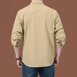 Plain Shirt New Spring Autumn Men's Cargo Hiking