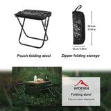 Widesea Camping Stool Outdoor Foldable Chair Fishing Lightweight