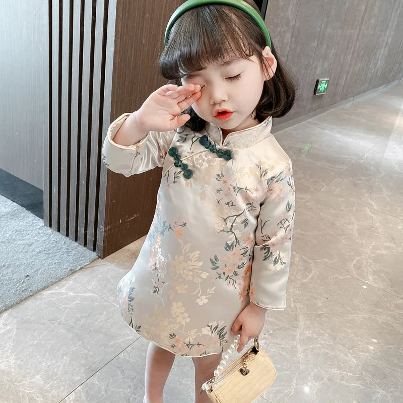 Cheongsam Girl Chinese Style Dress Female Retro National