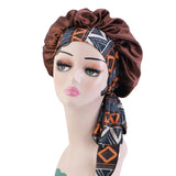 New Women Satin bonnet With Elastic Tie Band