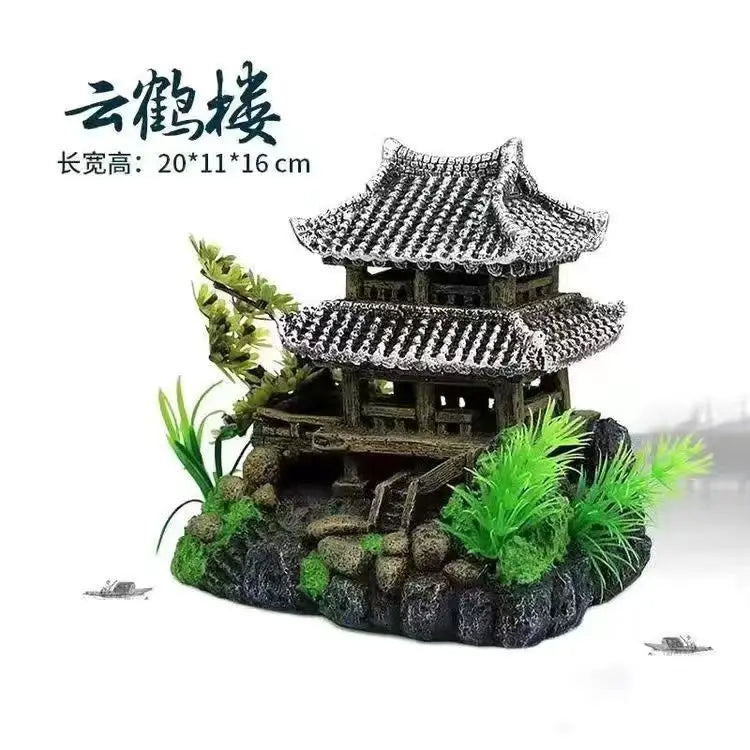 Fish Tank Landscaping Simulation Rockery Layout Aquarium Decoration