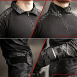 Mens Tactical Suit with Pads Combat Shirtpants Military