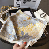 100% Silk Scarf Women Hijab Female Luxury Brand