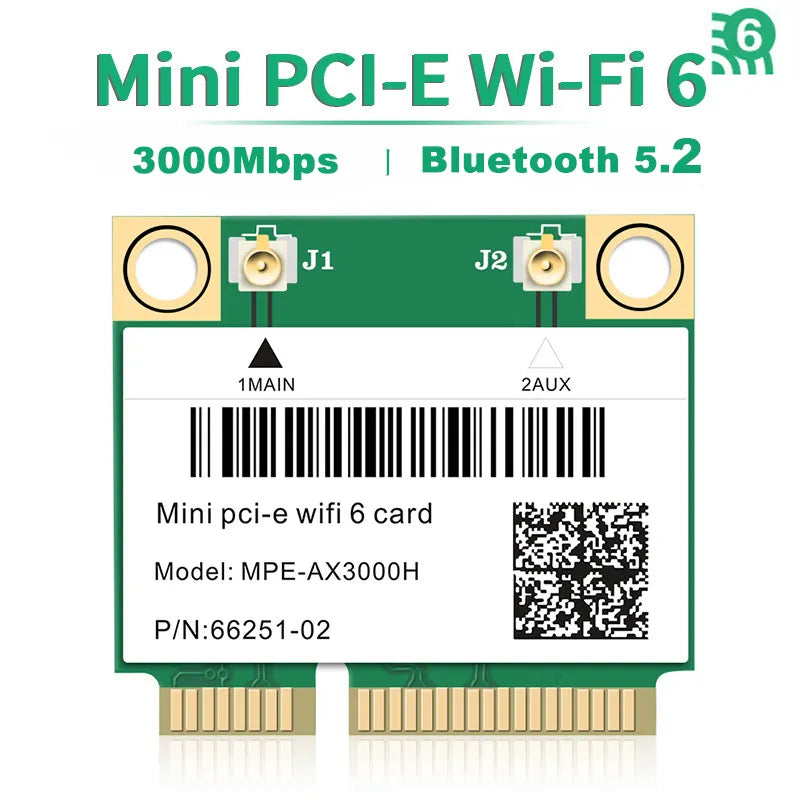 Wifi 6/5/4 Bluetooth Mini PCI-E Wireless Card Network